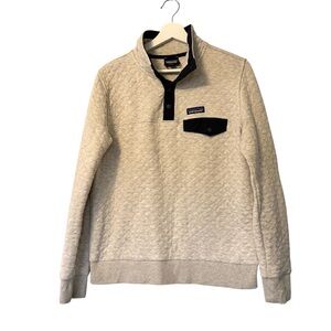 Patagonia Organic Cotton Quilt Snap-T Pullover Cream Women’s Size Small Gorpcore